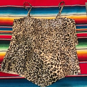 Leopard tankini top